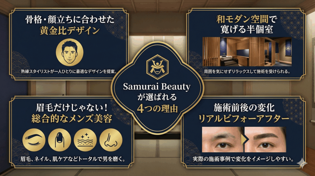 新宿で眉毛サロンに通うならSamurai Beautyがおすすめ