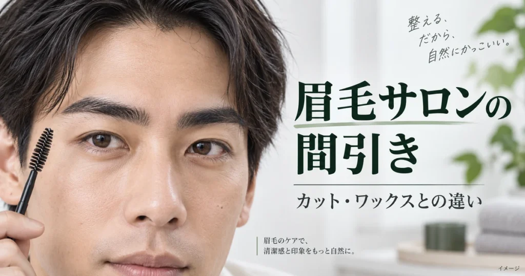 眉毛サロンの間引きとカット・ワックスの違いを紹介するイメージ画像